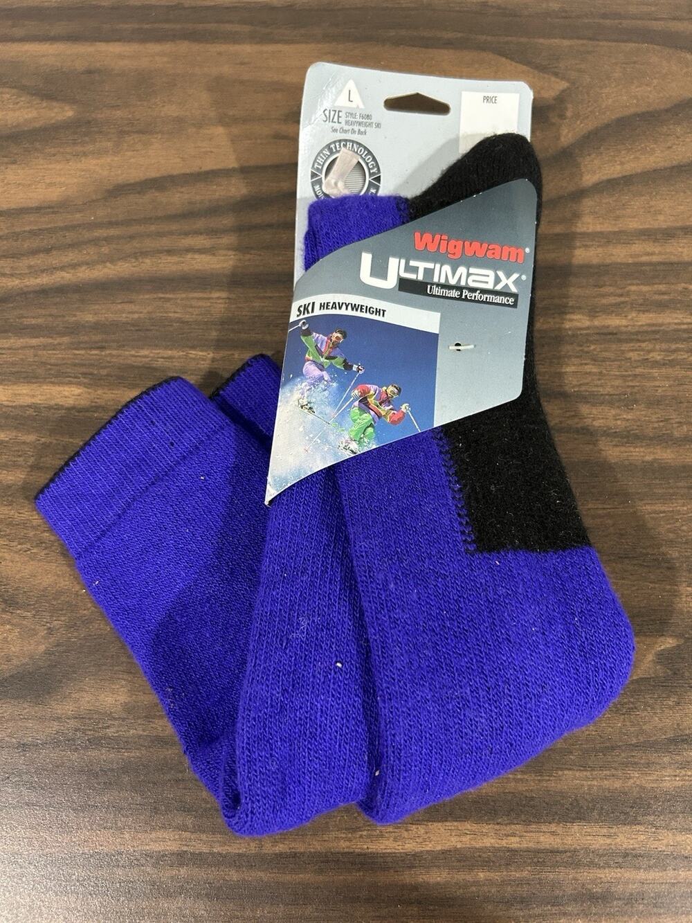Vintage NWT Wigwam Socks Heavyweight‎ Ski Wool Blend Size L Hiking NOS Ultimax